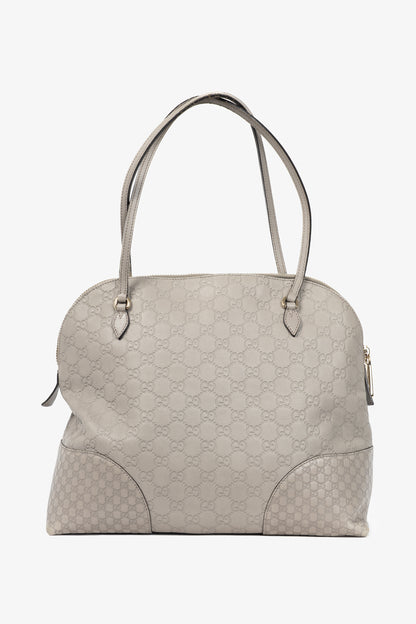 Gucci Bree Storm Grey Guccissima & Microguccissima Dome Tote