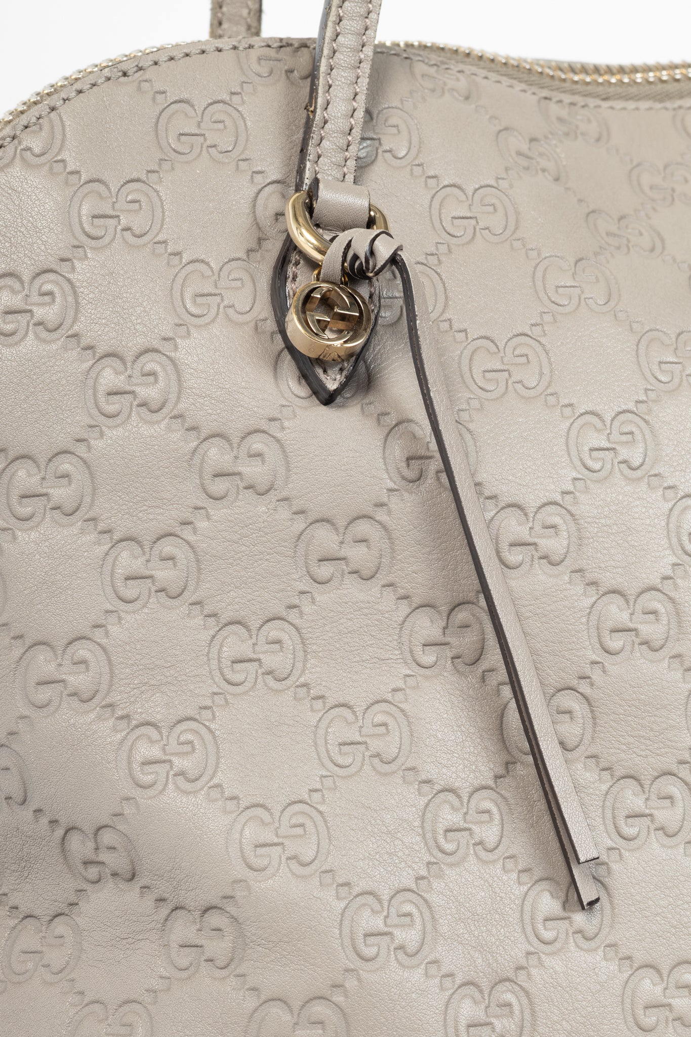 Gucci Bree Storm Grey Guccissima & Microguccissima Dome Tote