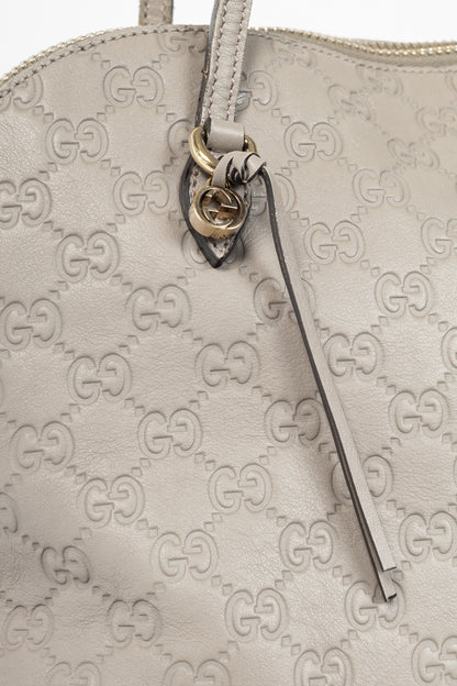 Gucci Bree Storm Grey Guccissima & Microguccissima Dome Tote