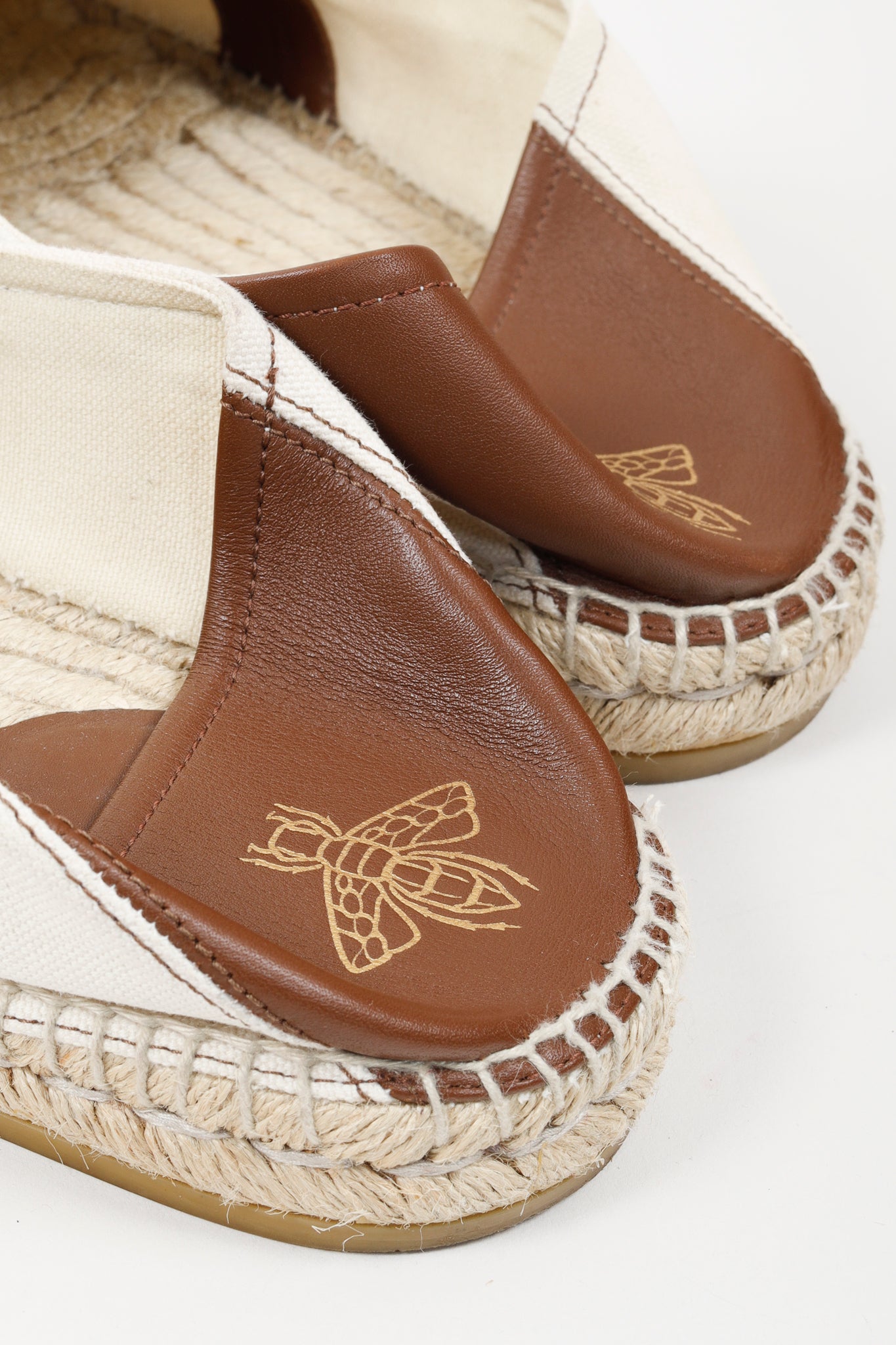 Gucci White Web Accent Canvas Espadrilles