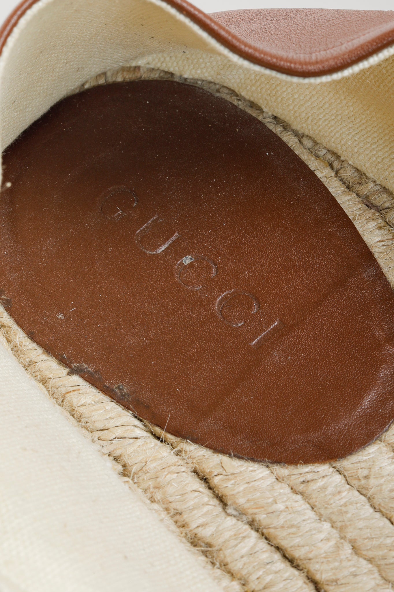 Gucci White Web Accent Canvas Espadrilles