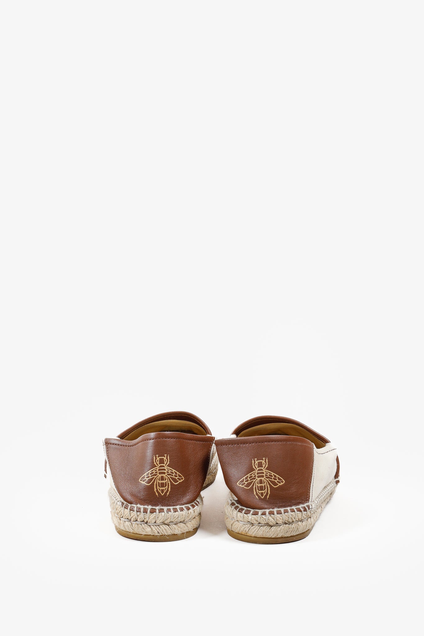 Gucci White Web Accent Canvas Espadrilles