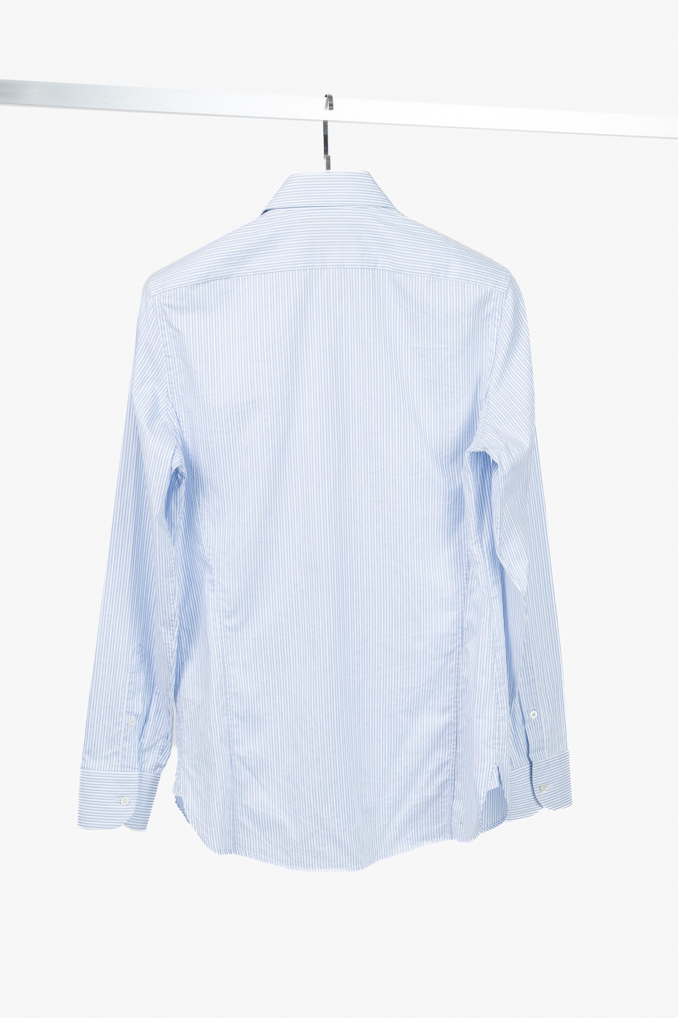 Gucci Blue & White Striped Cotton-Poplin Buttoned Shirt