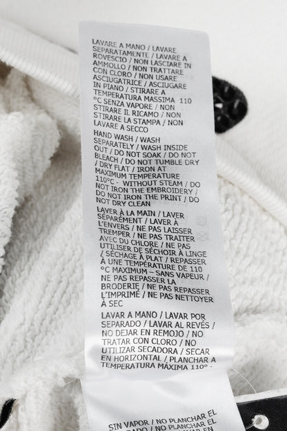 Gucci 1921 White Cotton French-Terry Crystal-Logo Sweatshirt