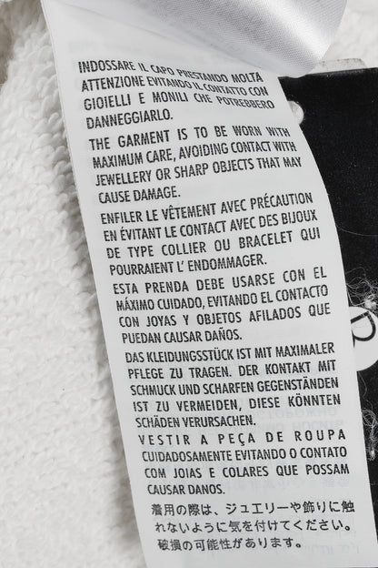 Gucci 1921 White Cotton French-Terry Crystal-Logo Sweatshirt