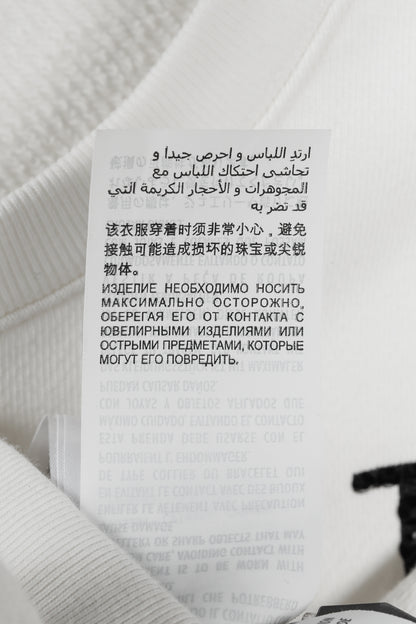 Gucci 1921 White Cotton French-Terry Crystal-Logo Sweatshirt