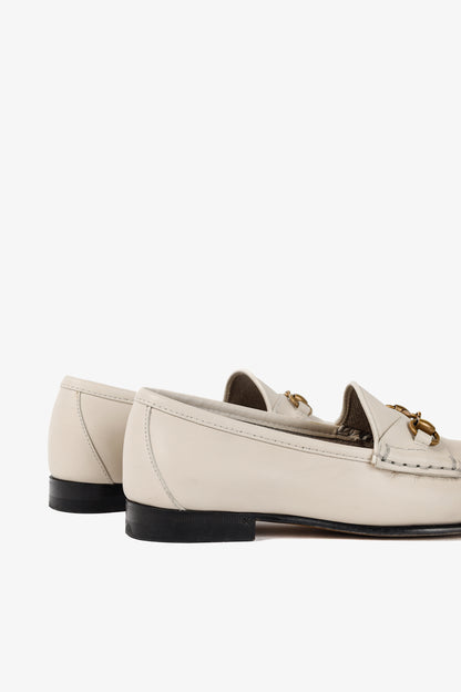 Gucci Horsebit 1953 White Leather Loafers