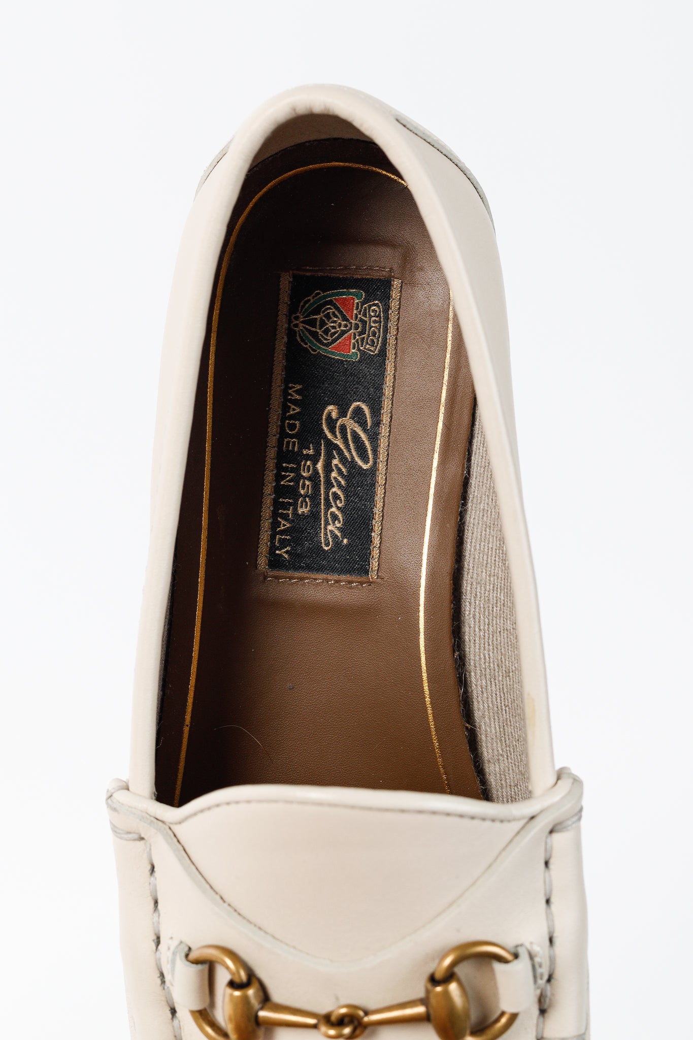 Gucci Horsebit 1953 White Leather Loafers