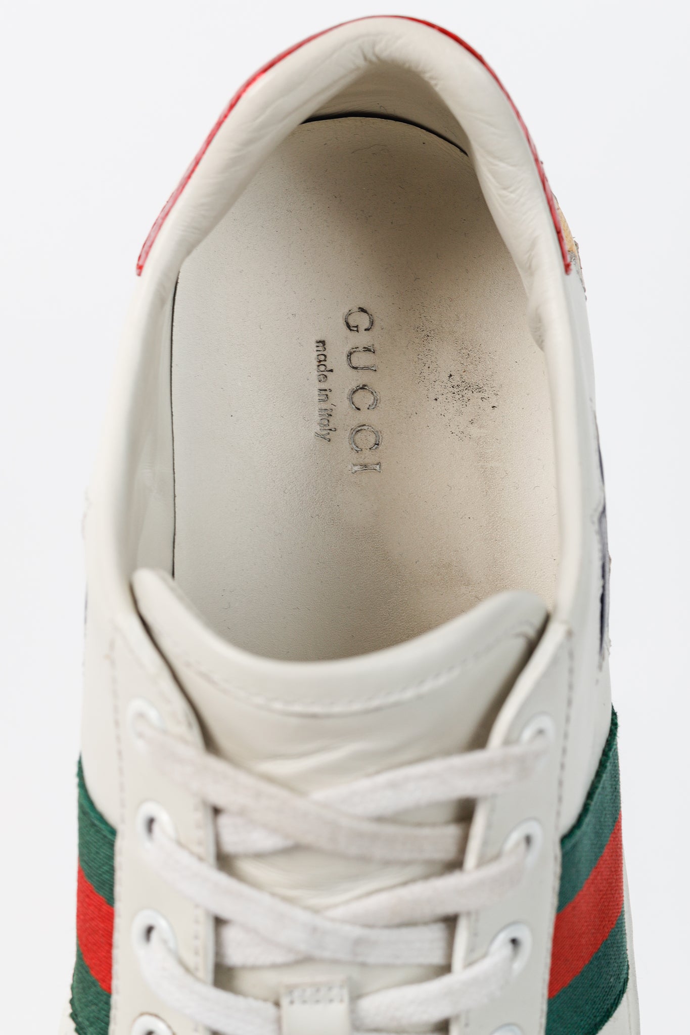 Gucci Ace Stars White Leather Low-Top Sneakers