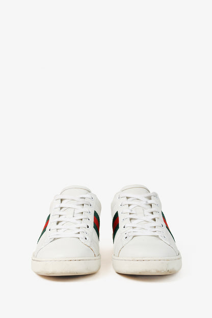 Gucci Ace Bee Womens White Leather Sneaker