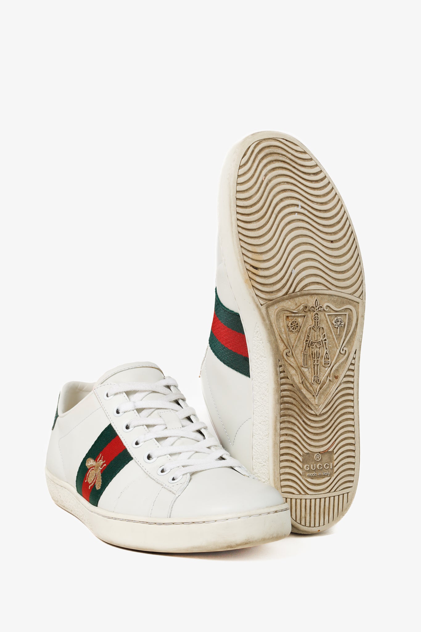 Gucci Ace Bee Womens White Leather Sneaker