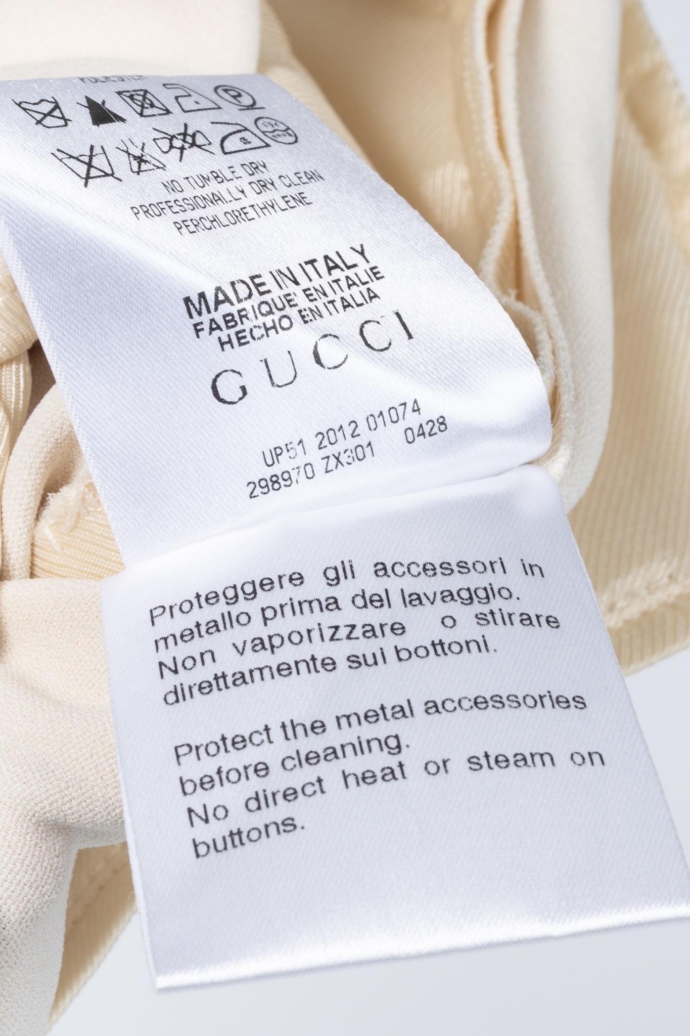 Gucci Cream Crepe Straight-Leg Holiday Trousers