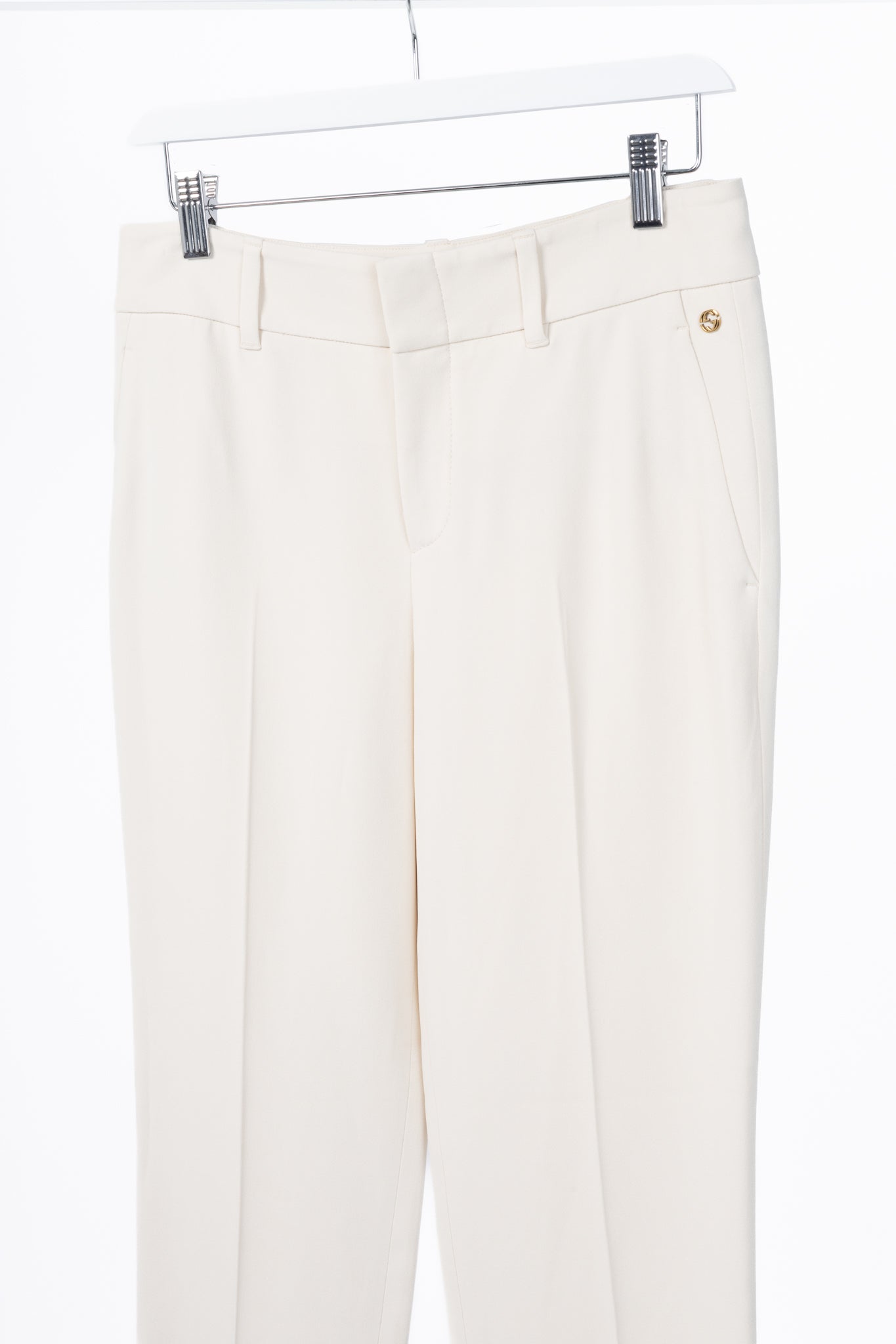 Gucci Cream Crepe Straight-Leg Holiday Trousers