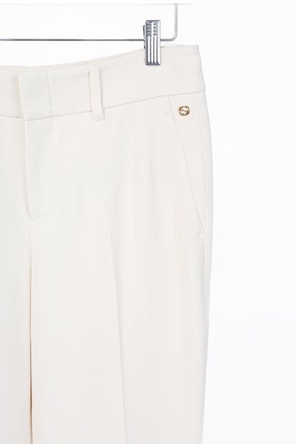 Gucci Cream Crepe Straight-Leg Holiday Trousers