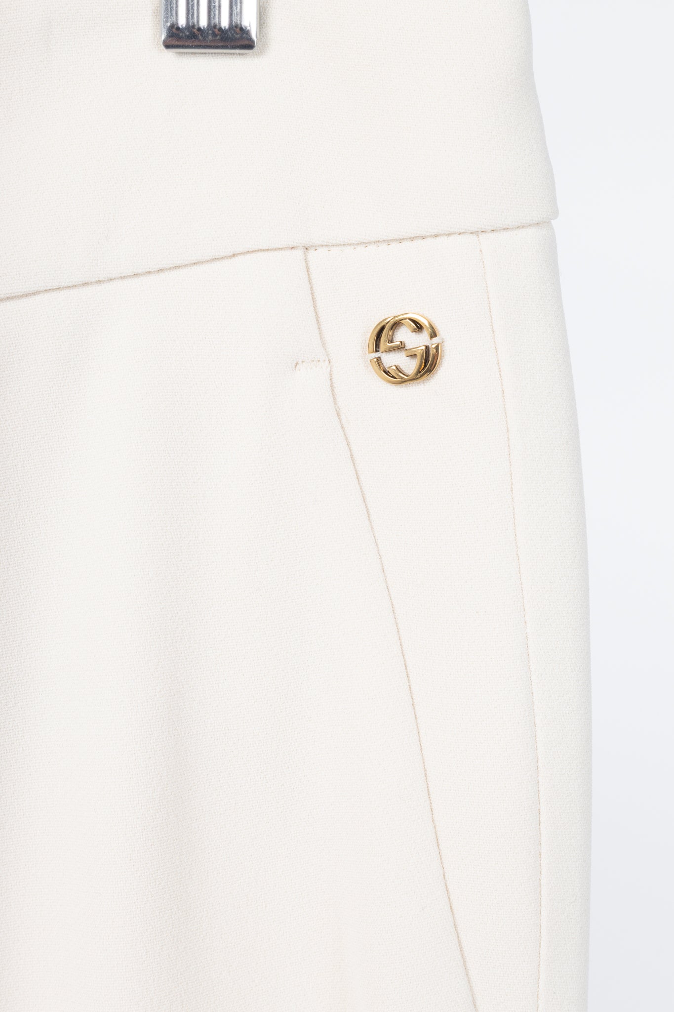 Gucci Cream Crepe Straight-Leg Holiday Trousers