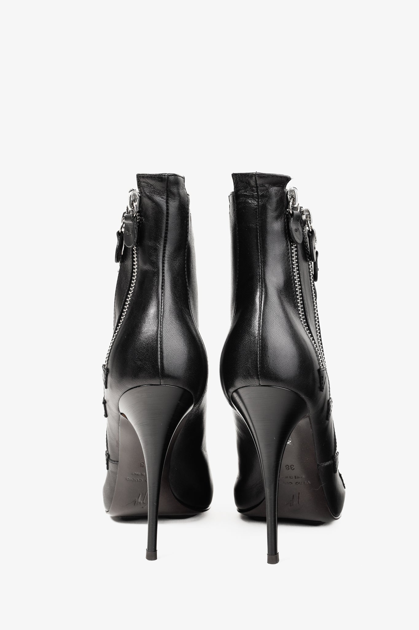 Giuseppe Zanotti Black Round-Toe Multi-Zip Booties