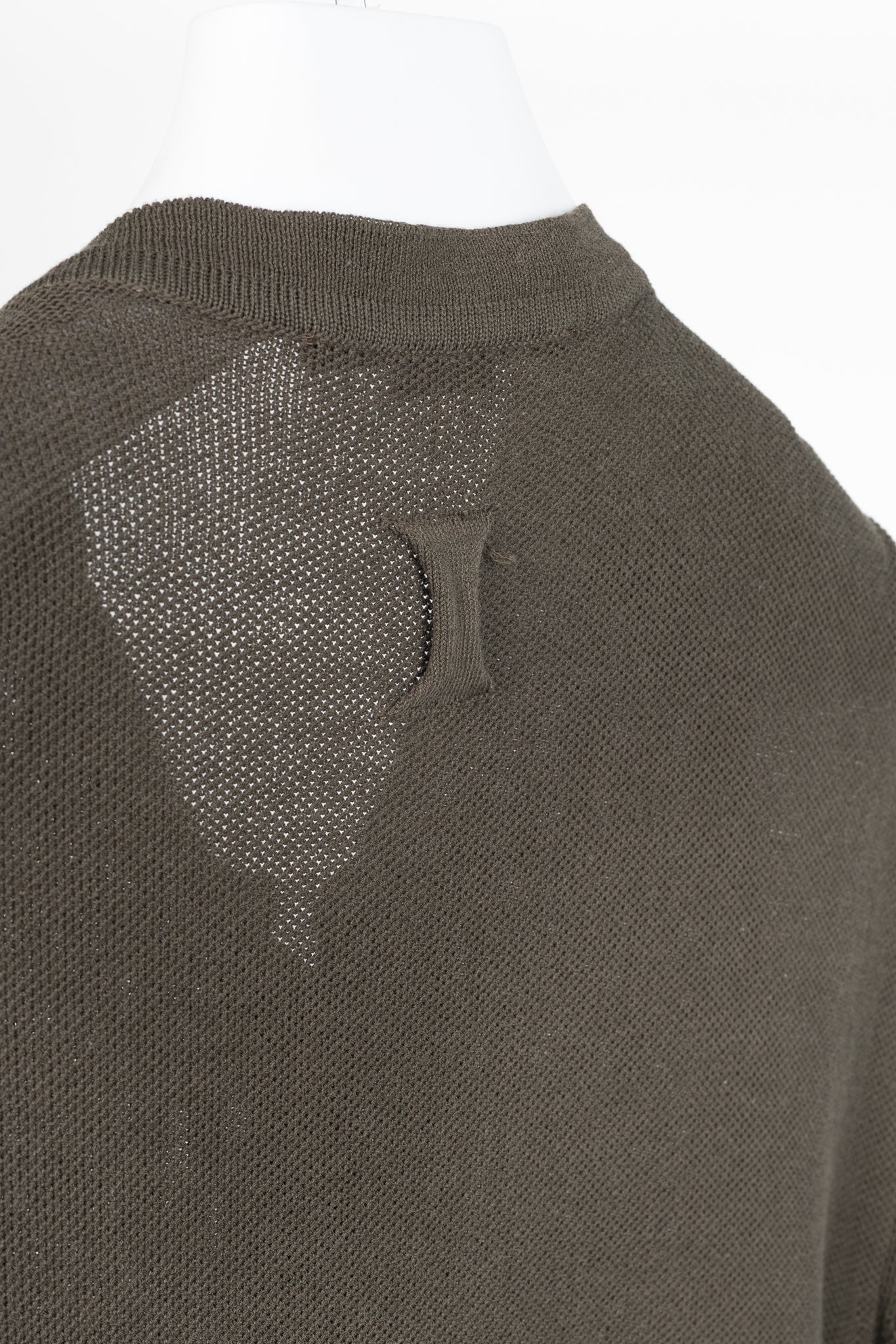 hannes roether Brown Cotton-Blend Pique-Knit Buttoned Top