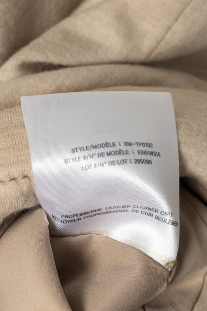 Helmut Lang AW14 Beige Tilt Leather High-Neck Top