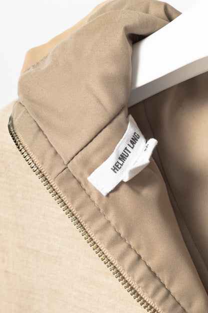 Helmut Lang AW14 Beige Tilt Leather High-Neck Top