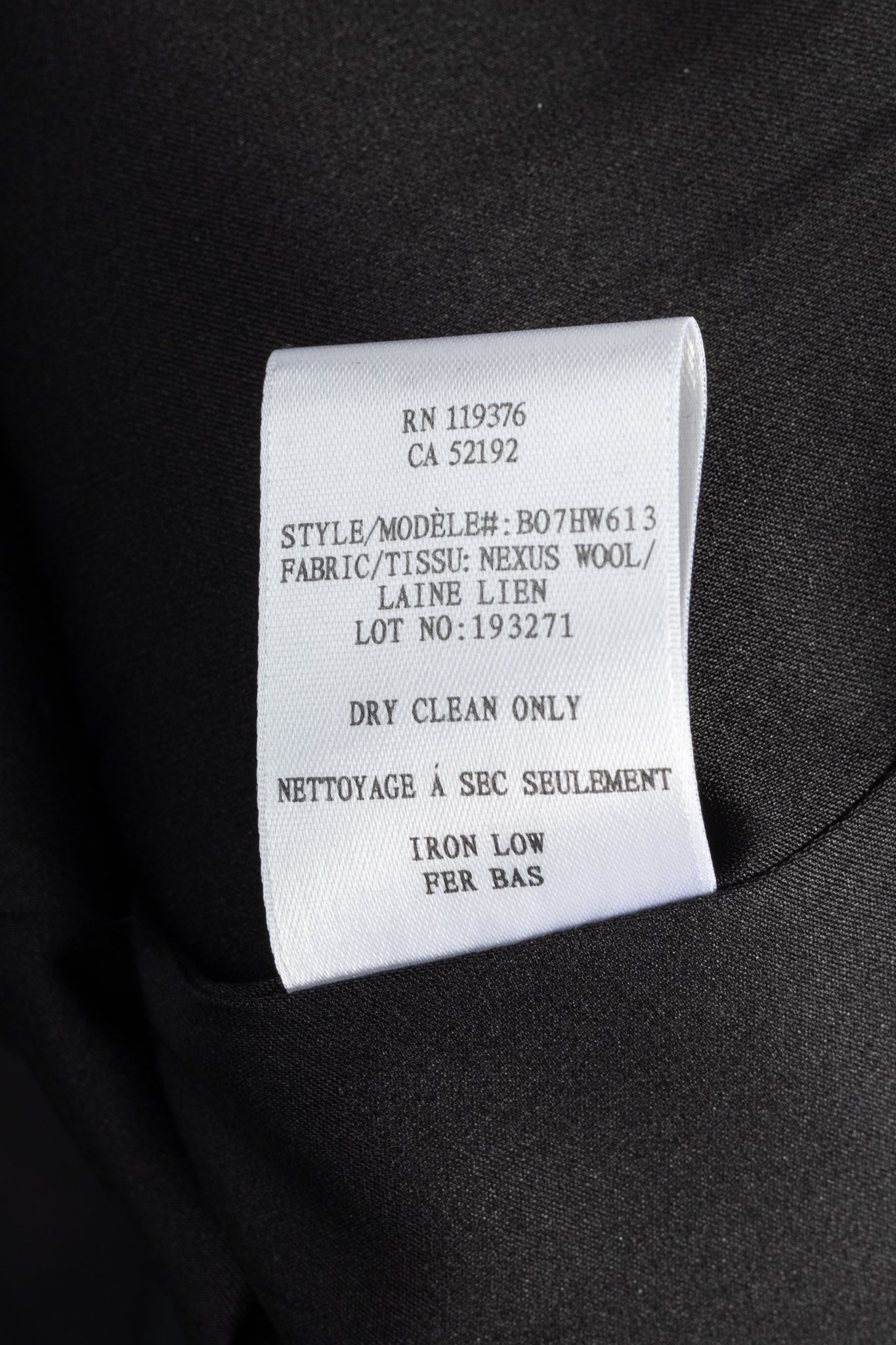 Helmut Lang Black Nexus Wool Knee-Length Dress