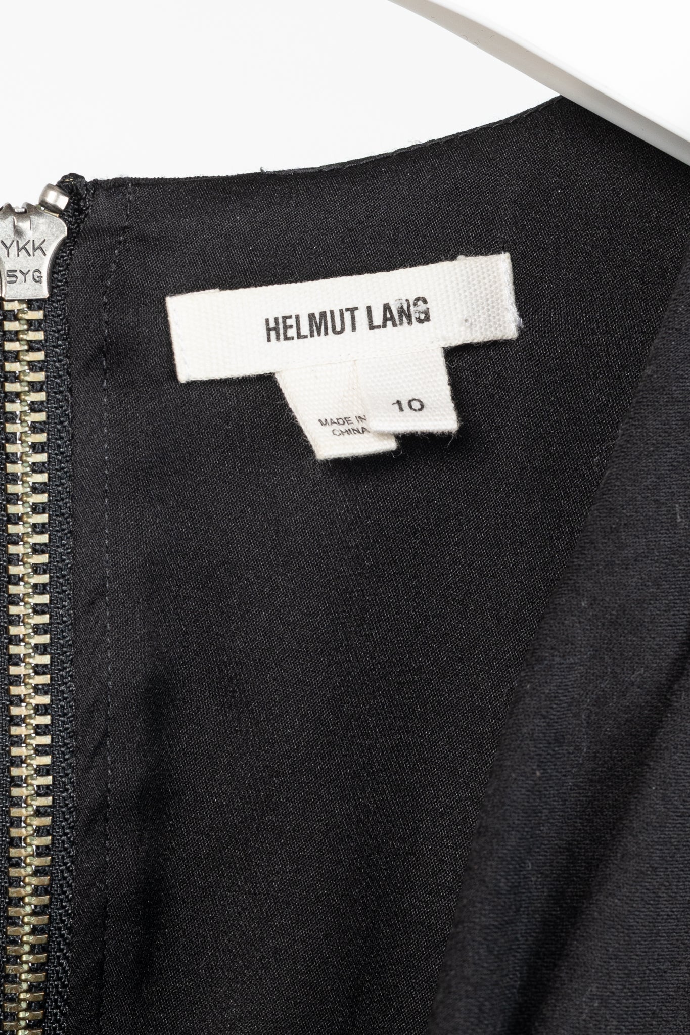 Helmut Lang Black Nexus Wool Knee-Length Dress