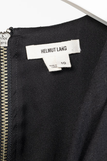 Helmut Lang Black Nexus Wool Knee-Length Dress