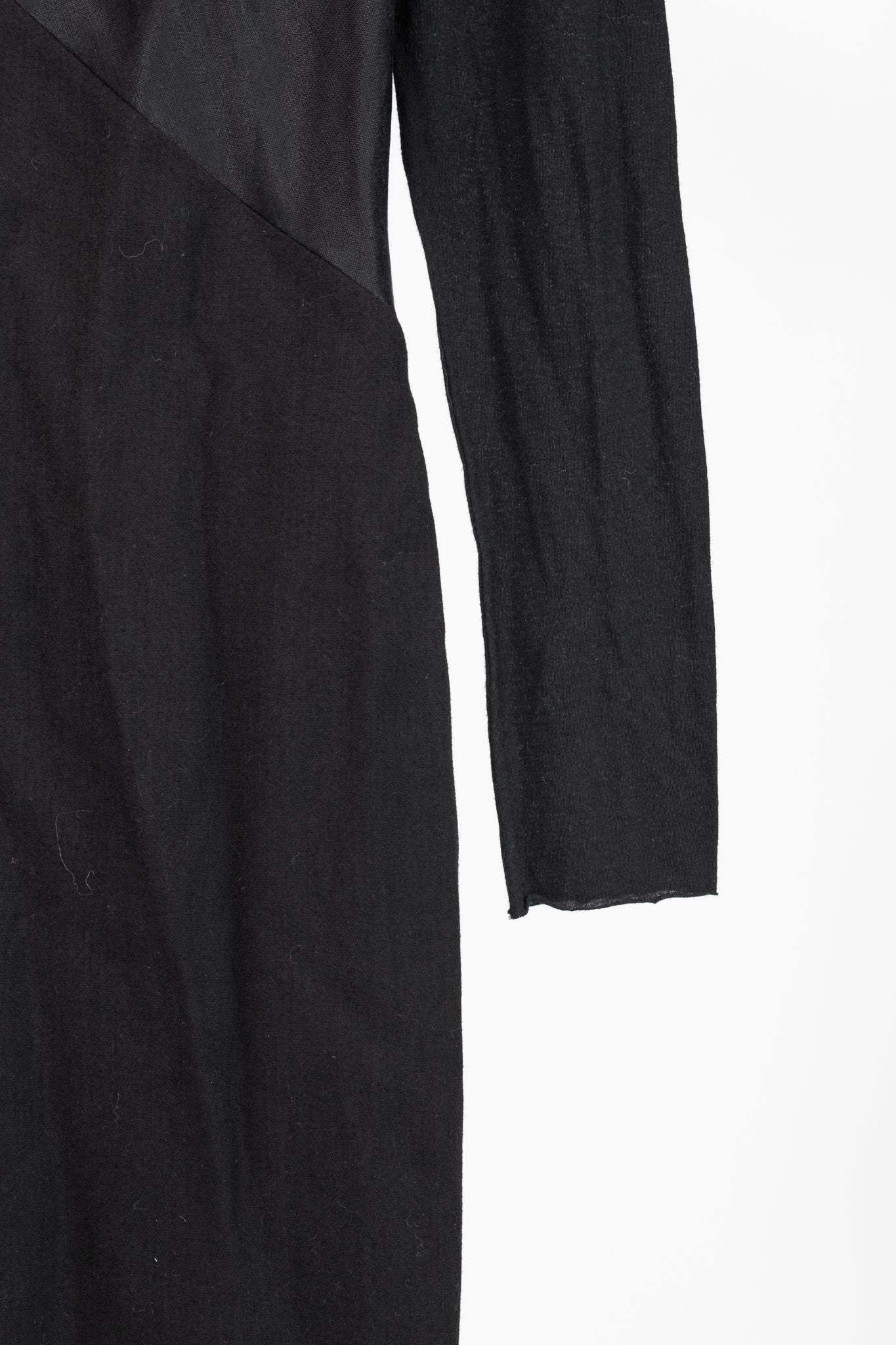 Helmut Lang Black Nexus Wool Knee-Length Dress