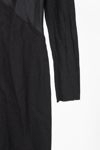 Helmut Lang Black Nexus Wool Knee-Length Dress