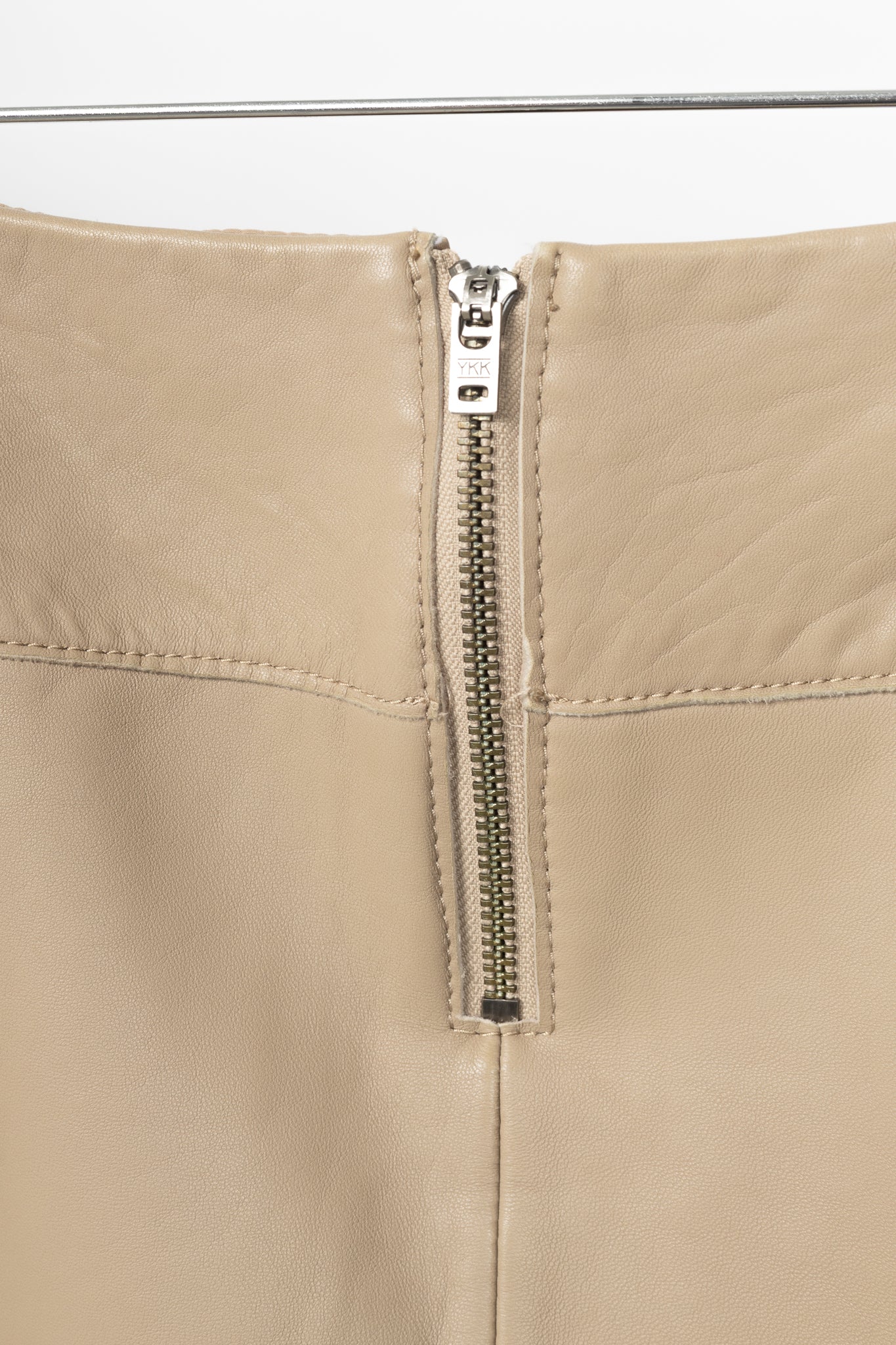 Helmut Lang AW14 Field Petal Leather Asymmetrical Mini Skirt