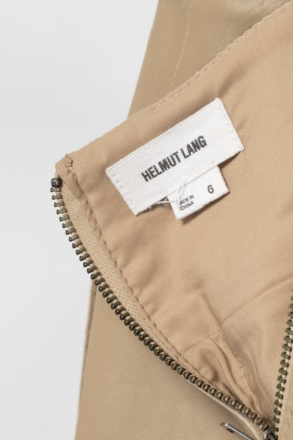 Helmut Lang AW14 Field Petal Leather Asymmetrical Mini Skirt