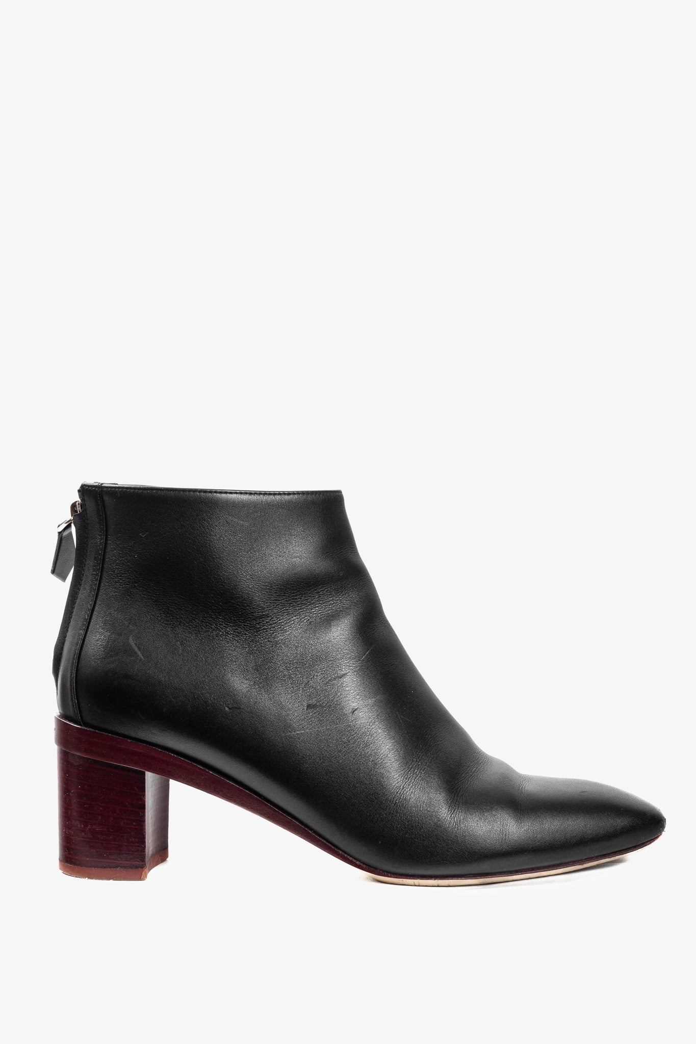 Hermes Riley Black Leather Ankle Boots