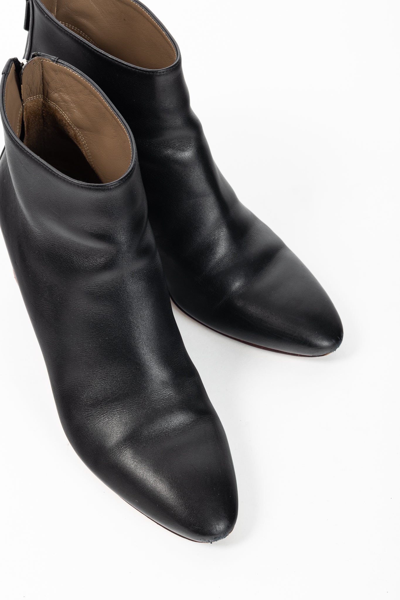 Hermes Riley Black Leather Ankle Boots