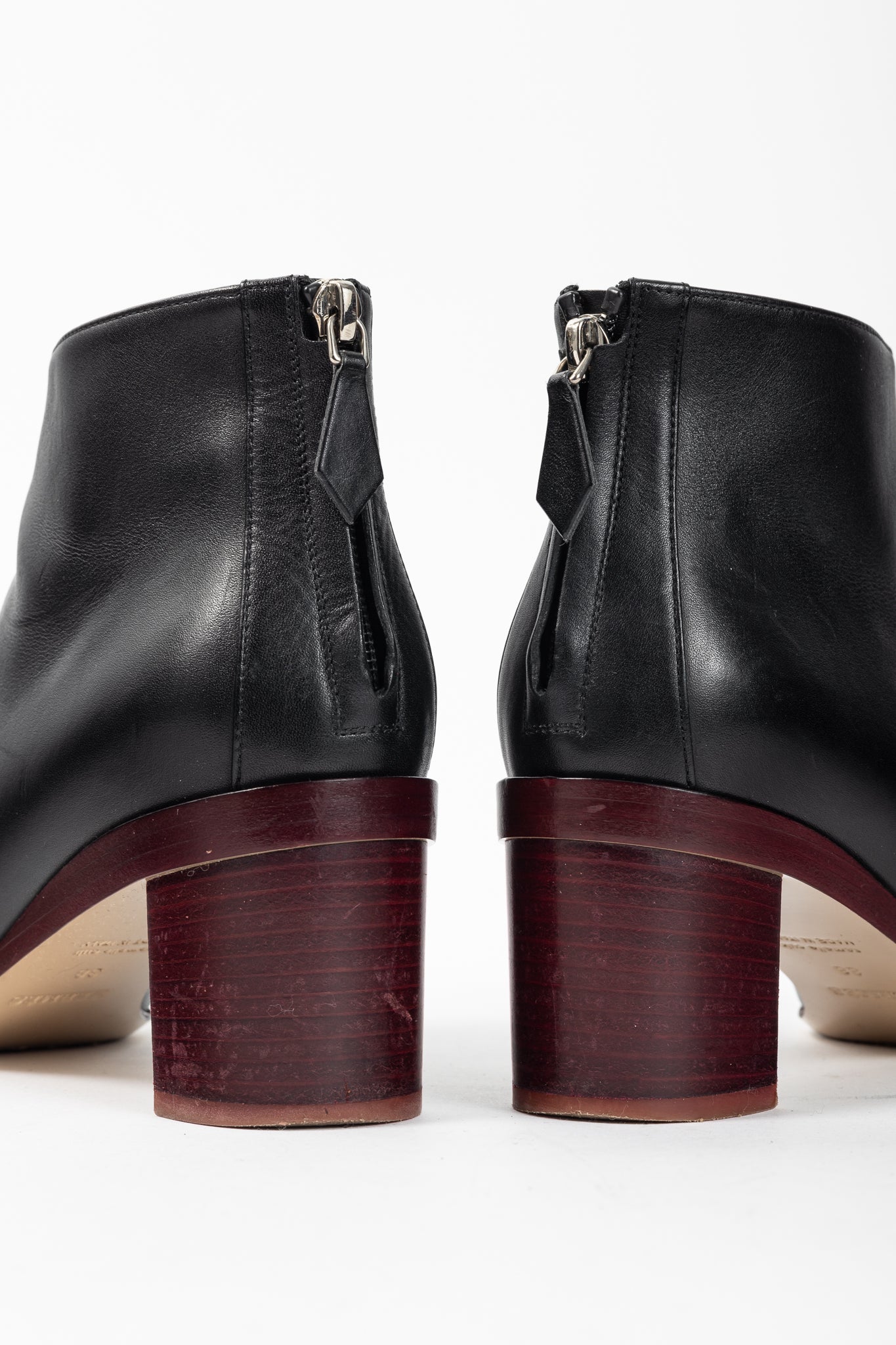 Hermes Riley Black Leather Ankle Boots