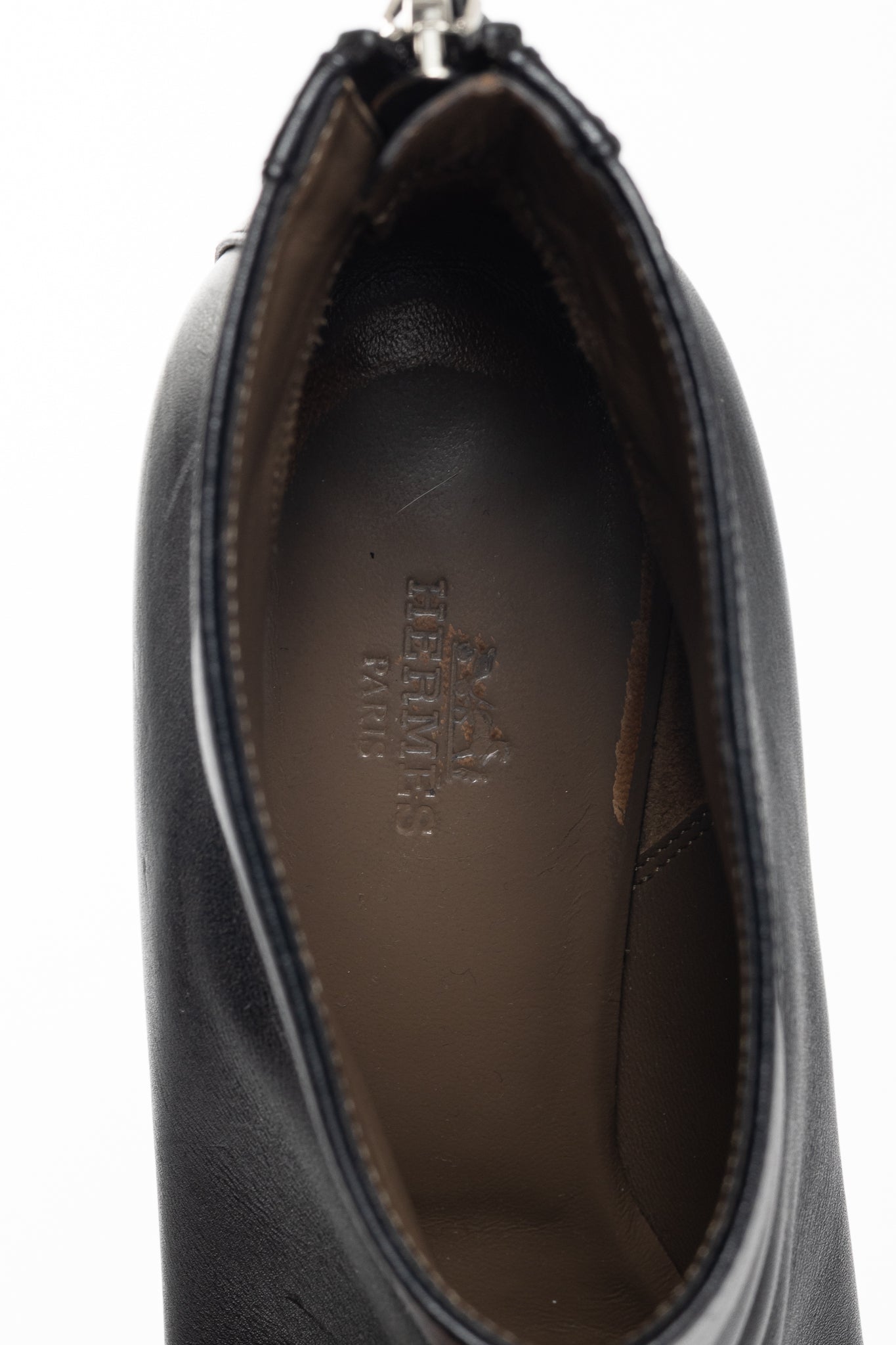 Hermes Riley Black Leather Ankle Boots