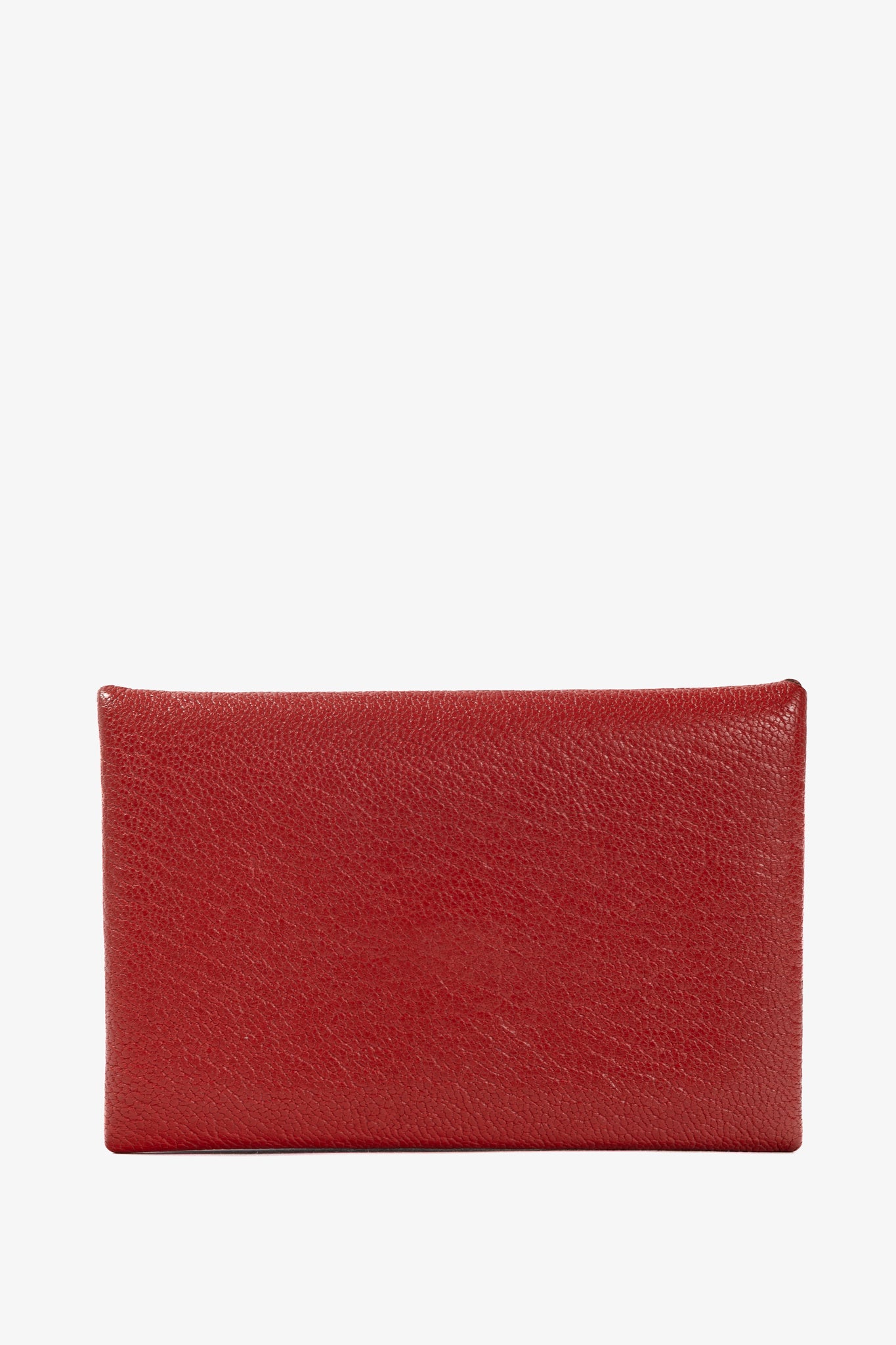 Hermes Calvi Vermillion Chevre Mysore Leather Card Holder