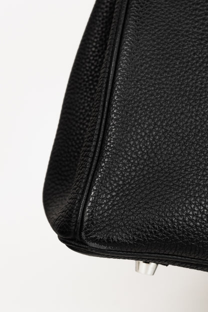 Hermes Birkin 35 Black Taurillon Clemence Leather Tote