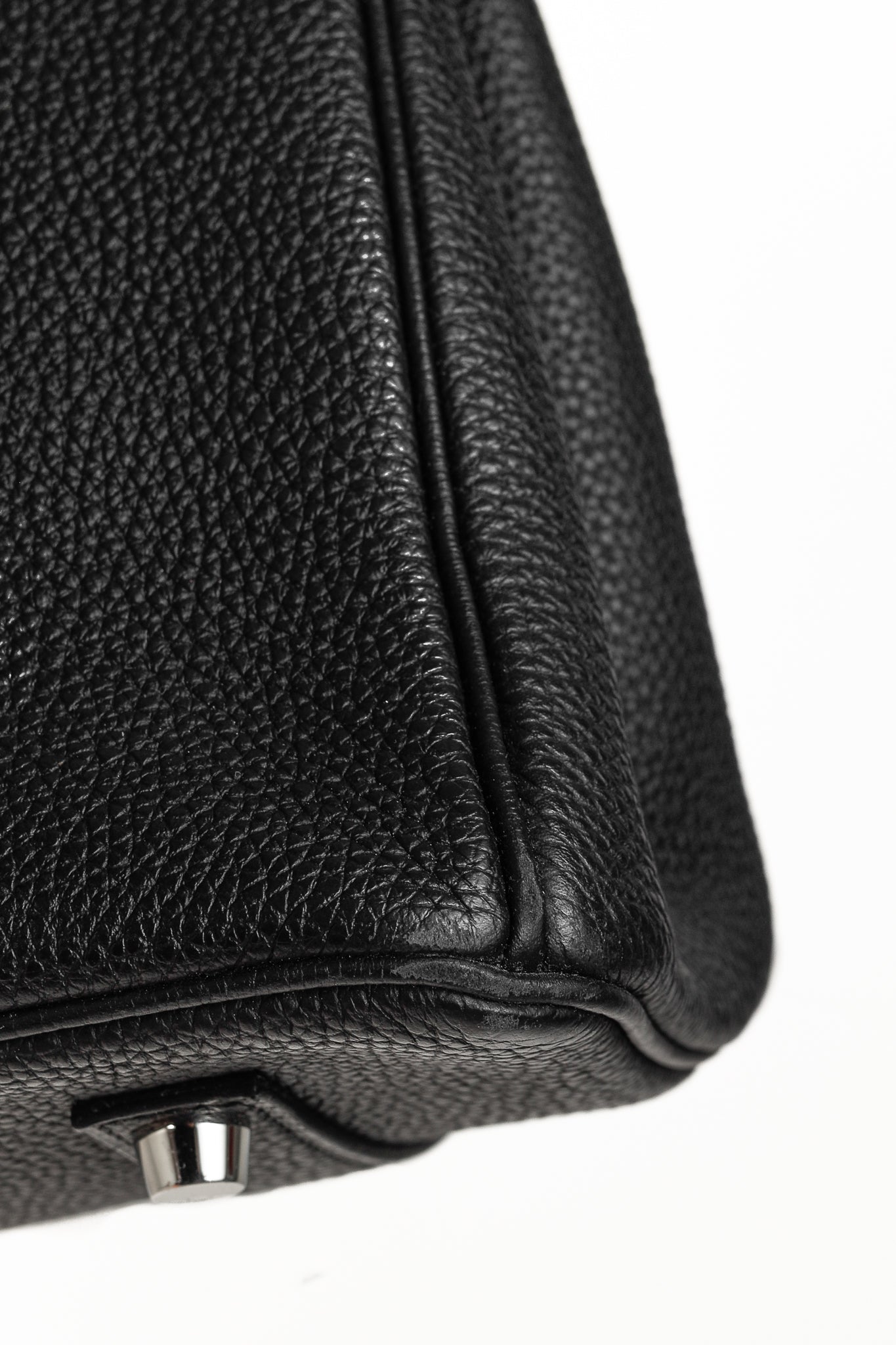 Hermes Birkin 35 Black Taurillon Clemence Leather Tote