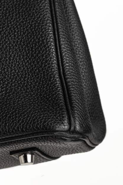 Hermes Birkin 35 Black Taurillon Clemence Leather Tote