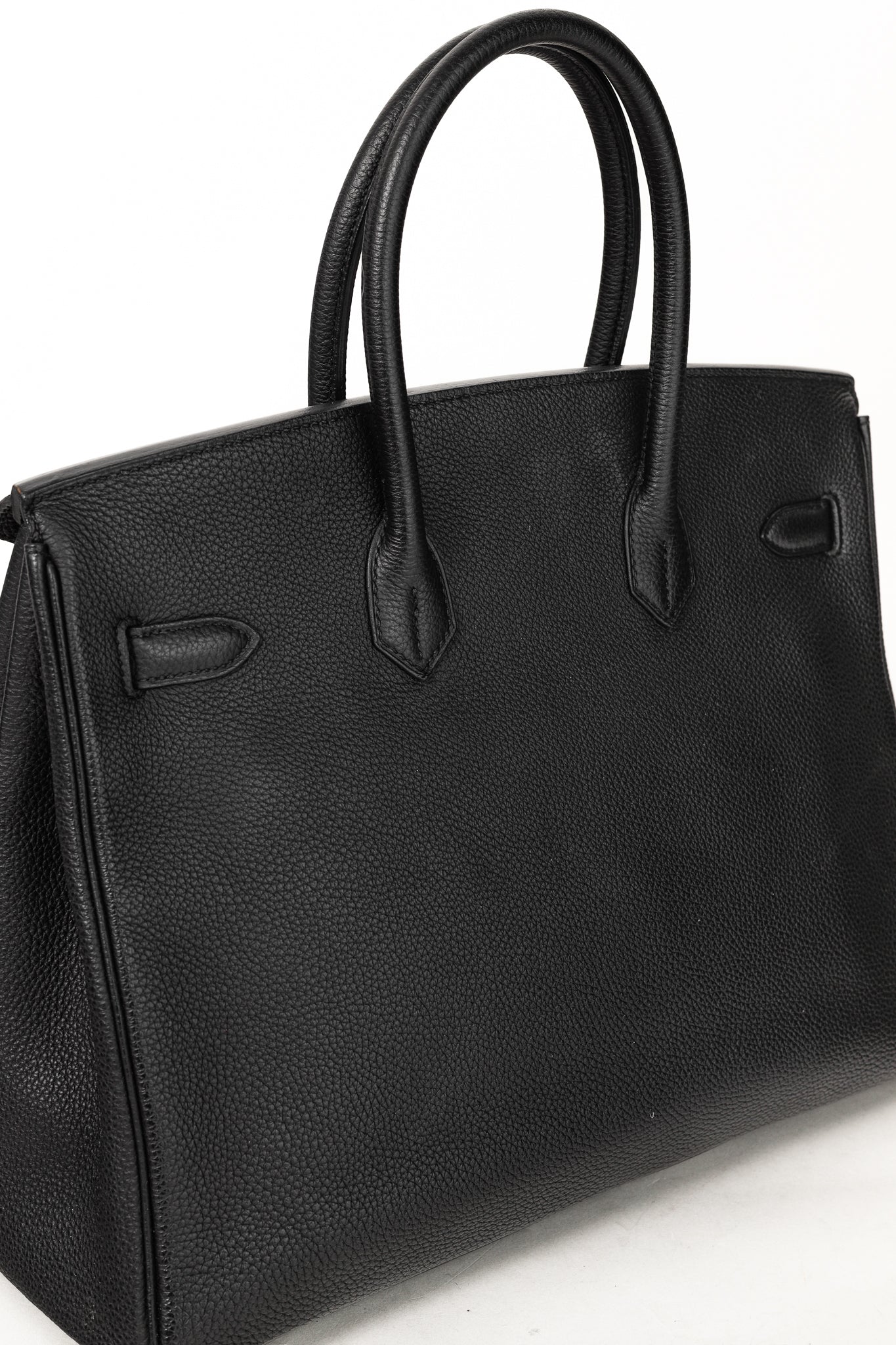 Hermes Birkin 35 Black Taurillon Clemence Leather Tote