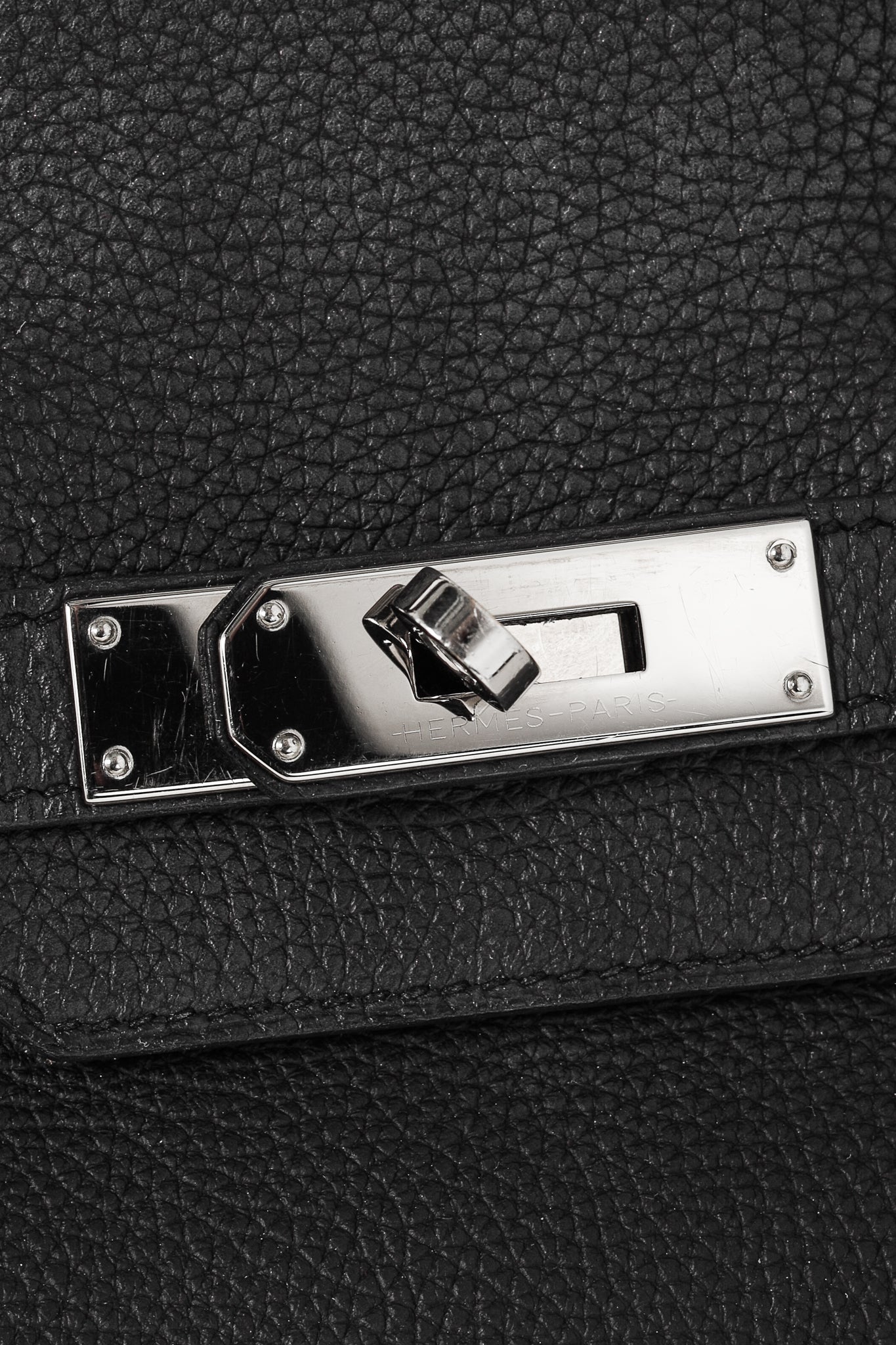 Hermes Birkin 35 Black Taurillon Clemence Leather Tote