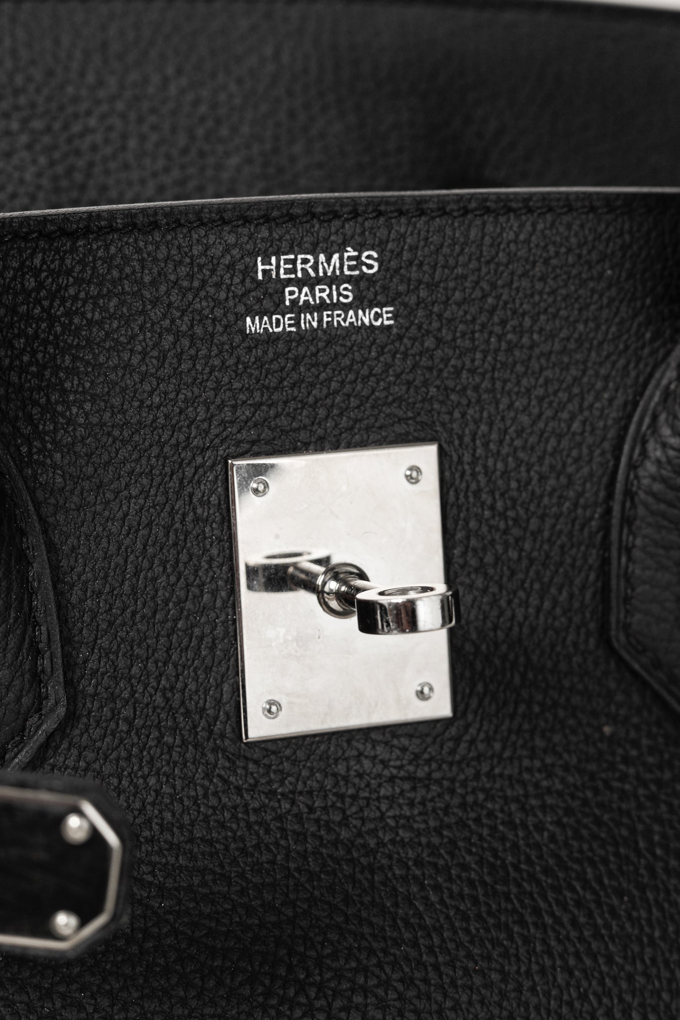 Hermes Birkin 35 Black Taurillon Clemence Leather Tote
