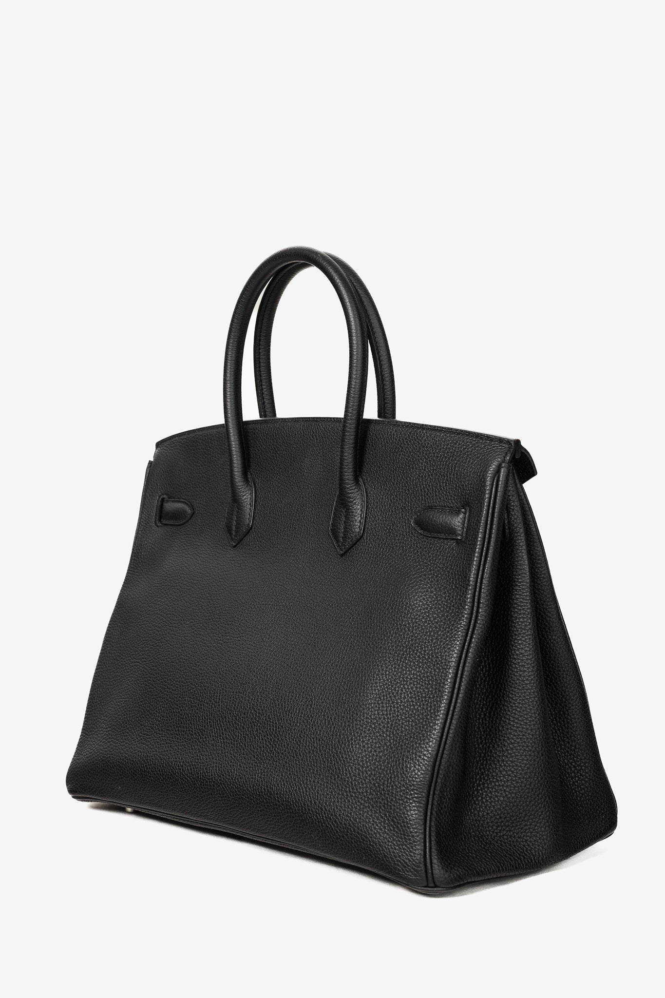 Hermes Birkin 35 Black Taurillon Clemence Leather Tote