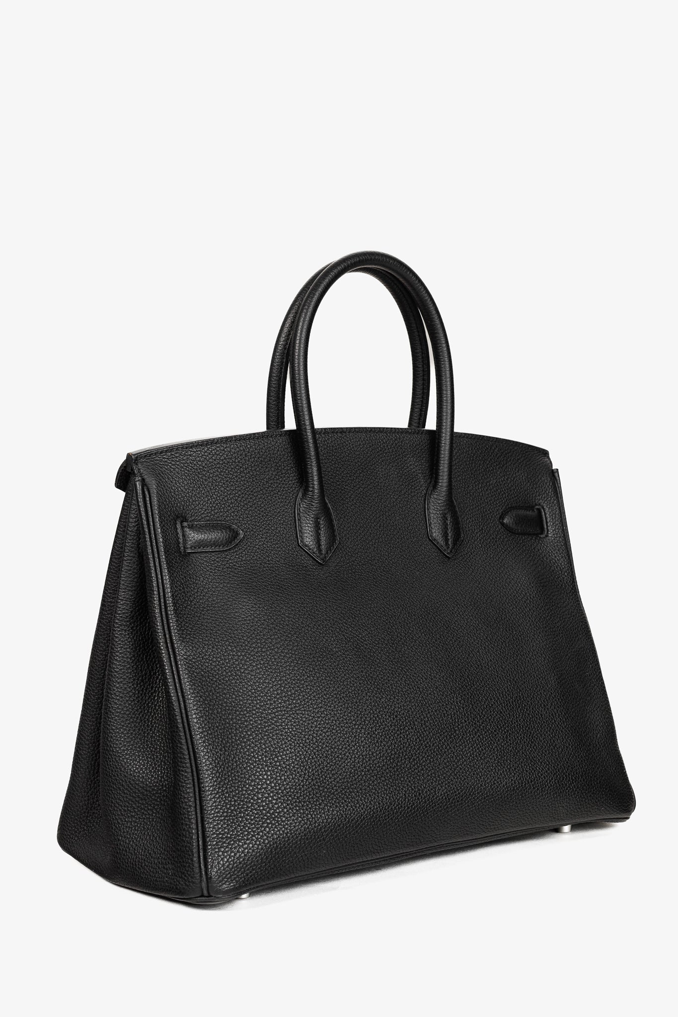Hermes Birkin 35 Black Taurillon Clemence Leather Tote