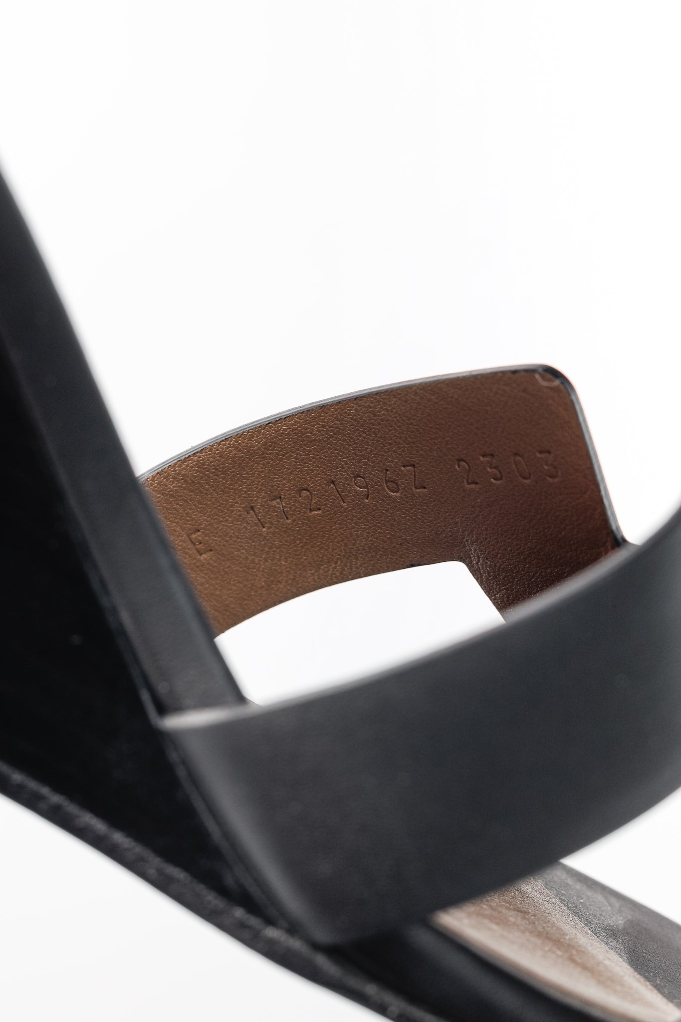 Hermes Legend Noir Calfskin "H" Wedge Sandals