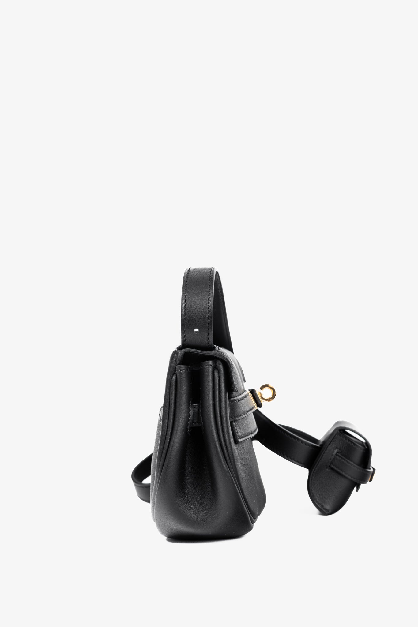 Hermes Kelly Moove Black Swift Leather GHW Shoulder Bag