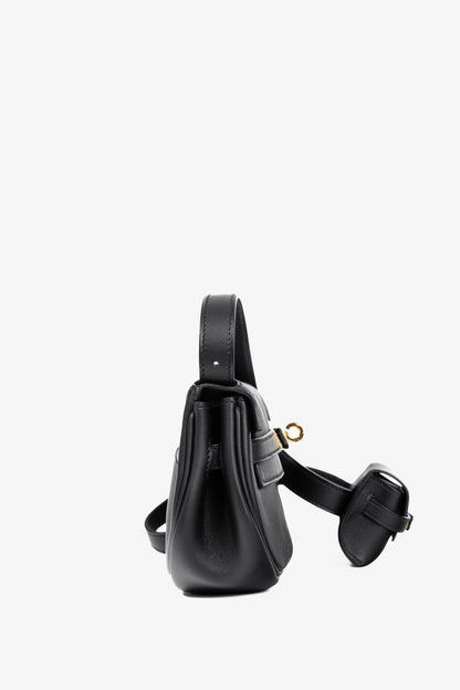 Hermes Kelly Moove Black Swift Leather GHW Shoulder Bag