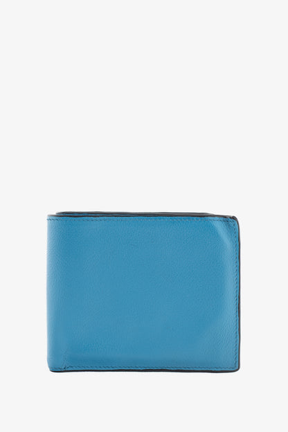 Hermes Citizen Twill Blue Izmir Evercolor Leather Bi Fold Wallet