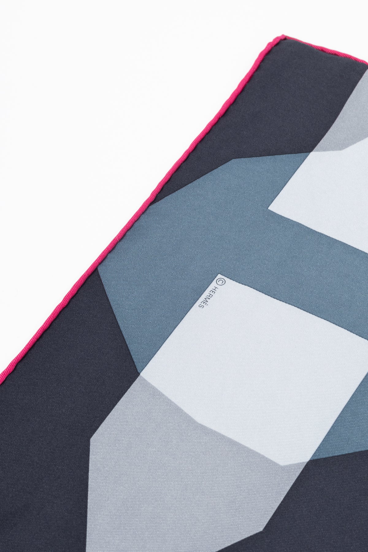 Hermes Anthracite, Gris & Gris Claire HER-MES Pocket Square 45
