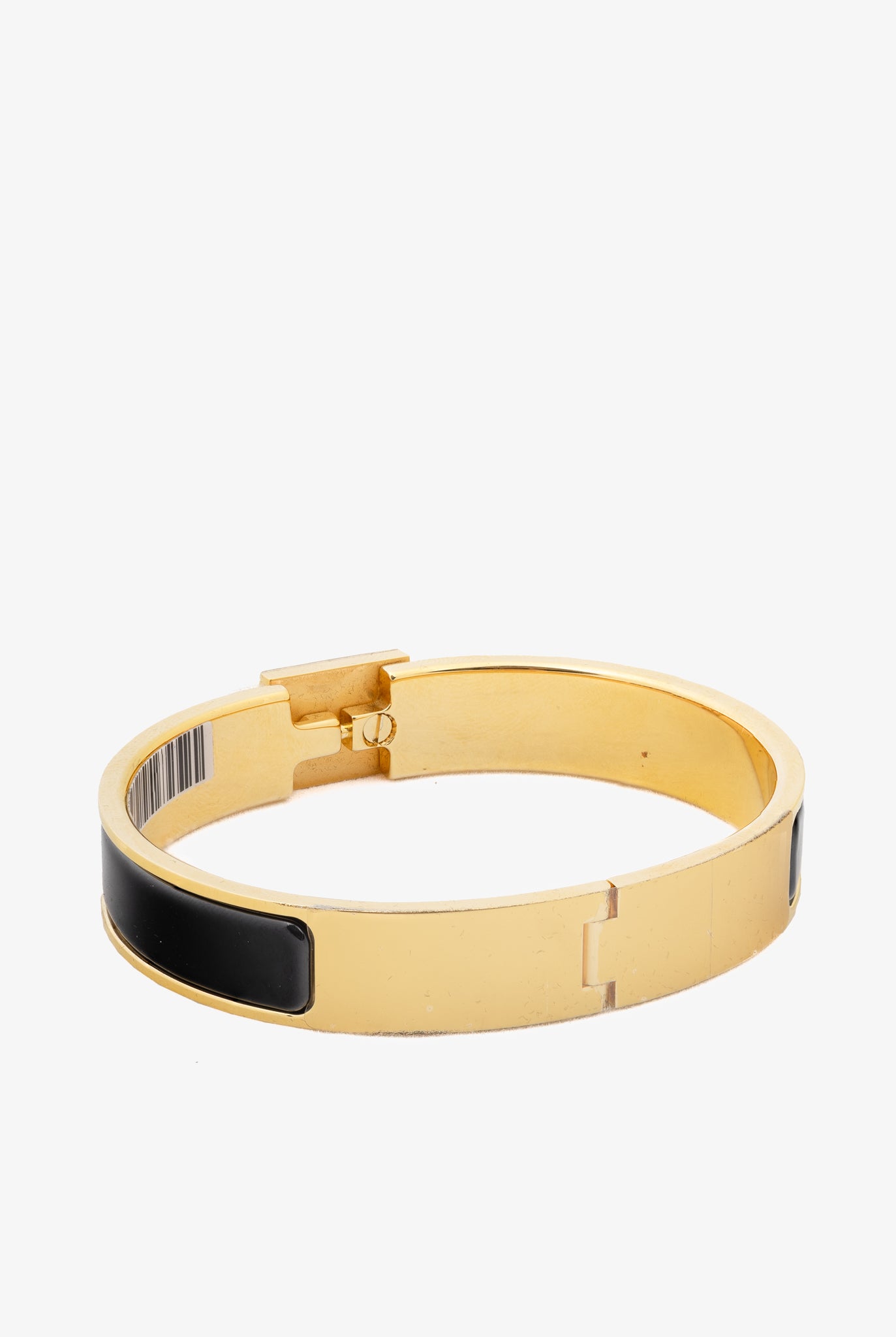 Hermes Clic Cadenas Noir Yellow-Gold-Plated Bracelet