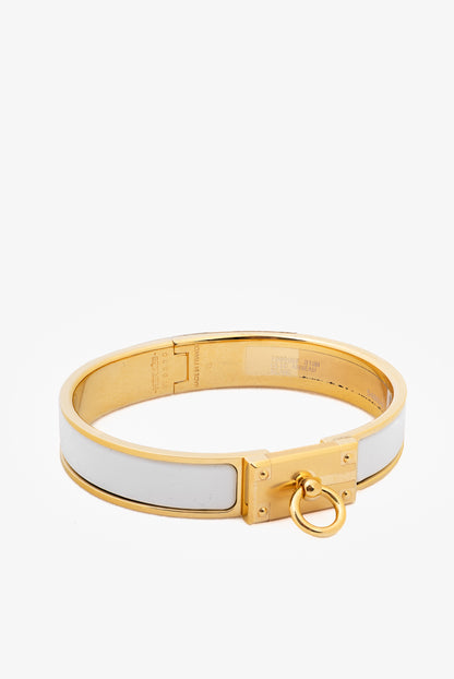 Hermes Clic Anneau Blanc Yellow-Gold-Plated Bracelet